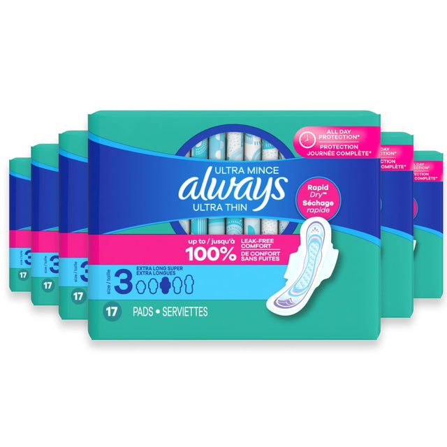 always ultra thin pads size 3 daytime super