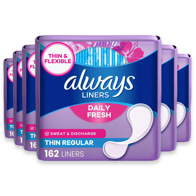 always daily fresh thin panty liners regular unscented