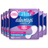 always daily fresh thin panty liners regular unscented