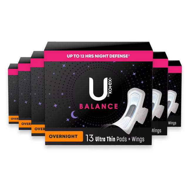 u by kotex ultra thin overnight maxi pads