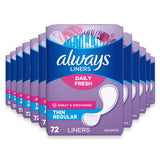 always dailies thin unscented panty liners regular