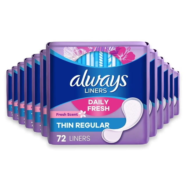 always daily fresh thin no feel protection scented panty liners