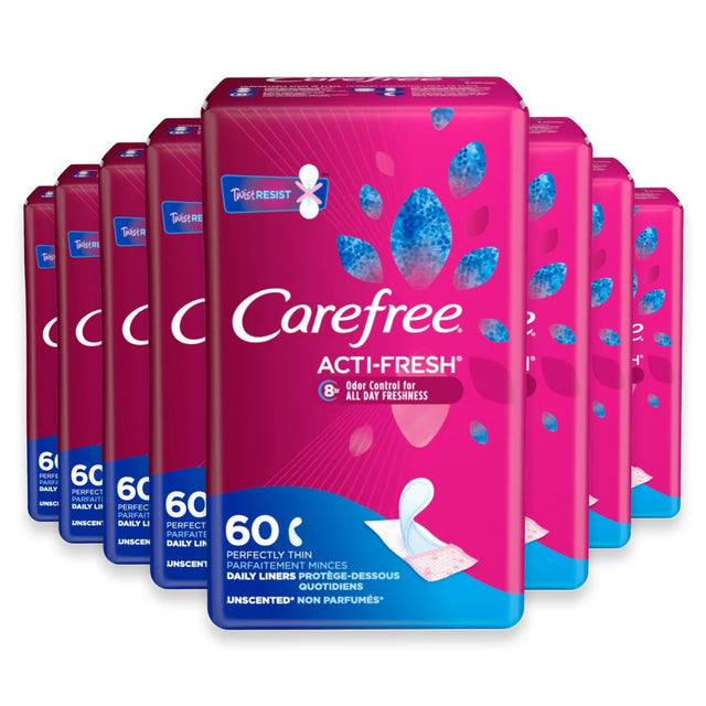 carefree thin unscented to go panty liners