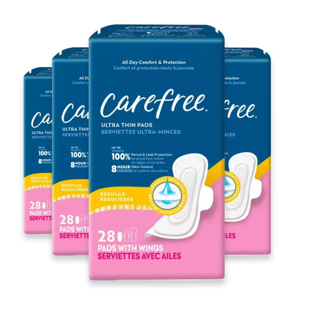 carefree ultra thin regular pads with wings