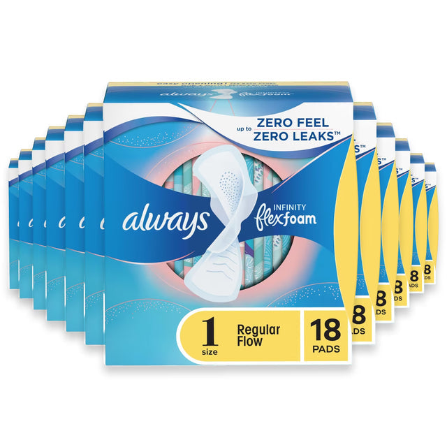 always infinity flexfoam size 1 regular pads with wings