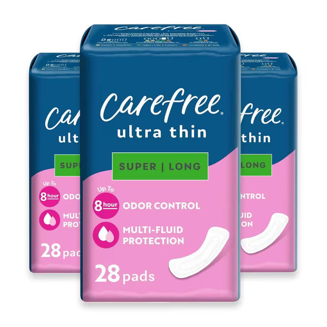 carefree ultra thin super long pads without wings