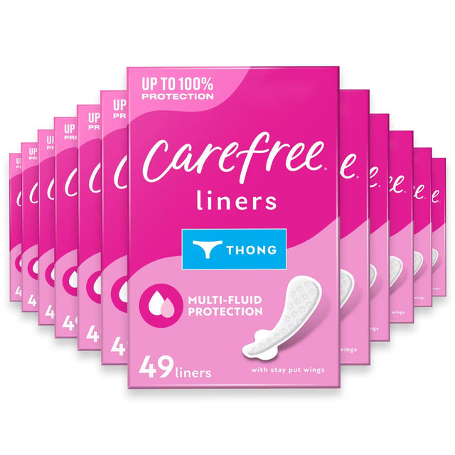 carefree unwrapped unscented panty liners