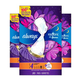 always radiant flexfoam overnight pads