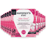 summers eve sheer floral feminine cleansing cloths