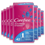 carefree body shape long unscented panty liners