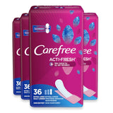carefree extra long unscented panty liners