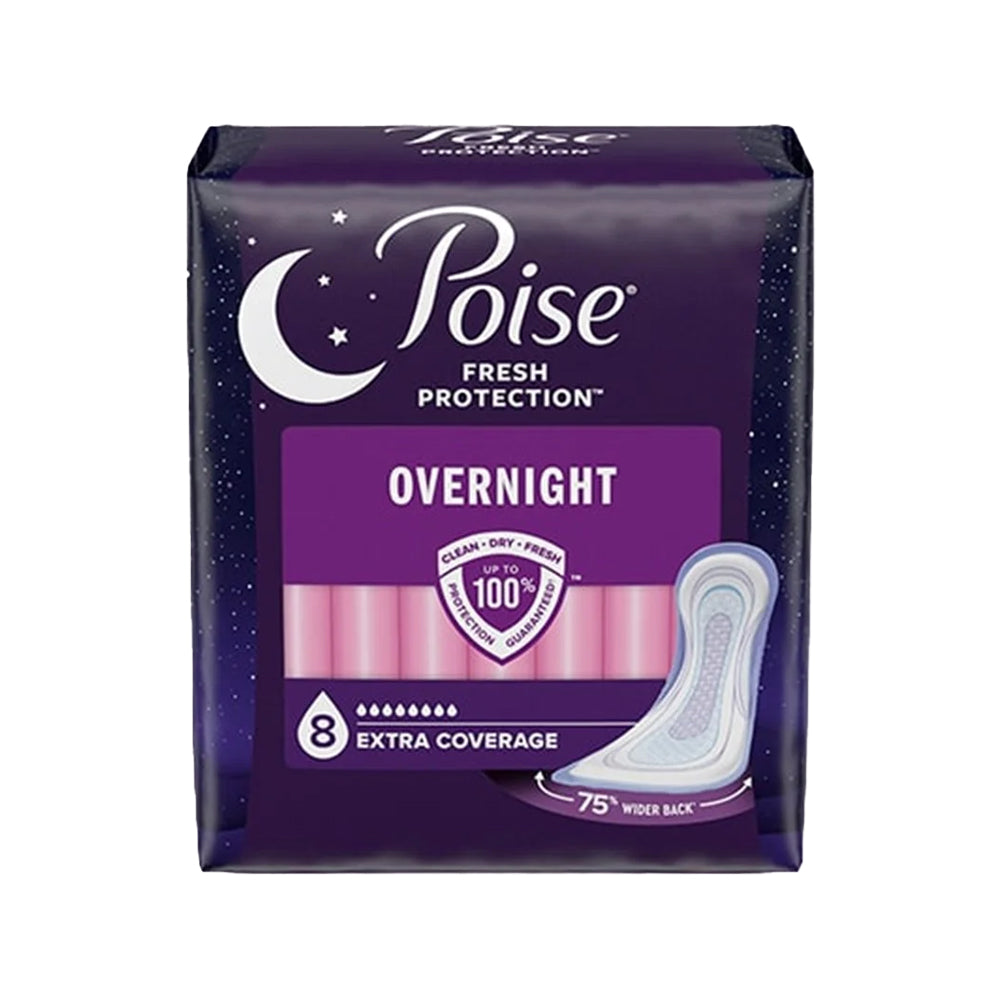 8 Drop Extra Coverage Overnight Pads
