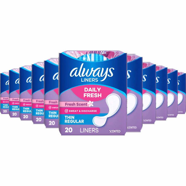 always thin regular liners fresh scent